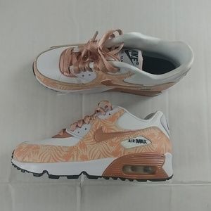 Boys Nike Air Max 90 Leather Sneakers Youth Kids